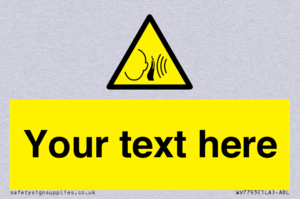 Custom warning sudden loud noise